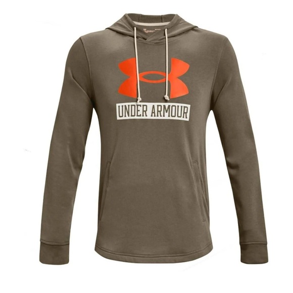 NWT Mens Under Armour Rival Terry Tent Logo LongSleeve  Hoodie 1370390 361 SZ2XL - Picture 3 of 12